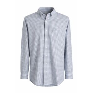 Duck Head Button Down Shirt Mens Large Blue Gingham Performance Stretch LS